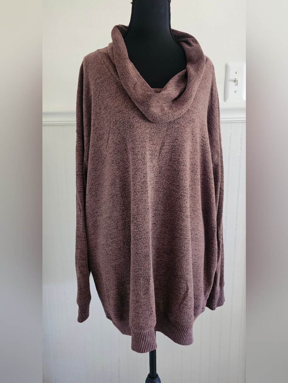 Torrid Cozy Cowl Neck Women's Sweater - Mauve Brown